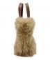 中古・古着 ANYA HINDMARCH (アニヤ・ハインドマーチ) Eyes N/S Shearling Mini Tote Bag/Eyes N/S シアリングミニトート/52-101-15-090373 ベージュ サイズ:F：85000円