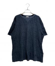 Dior（ディオール）の古着「Oblique Terry Cotton T-Shirt/オブリークテリーコットンTシャツ/113J692A0614」｜ネイビー
