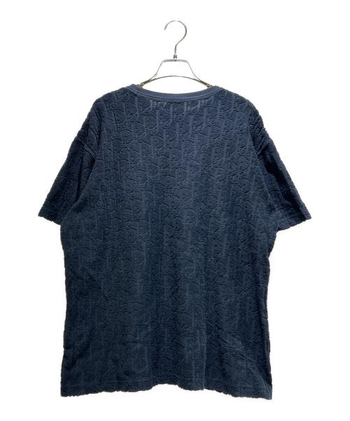 Dior（ディオール）Dior (ディオール) Oblique Terry Cotton T-Shirt/オブリークテリーコットンTシャツ/113J692A0614 ネイビー サイズ:Mの古着・服飾アイテム