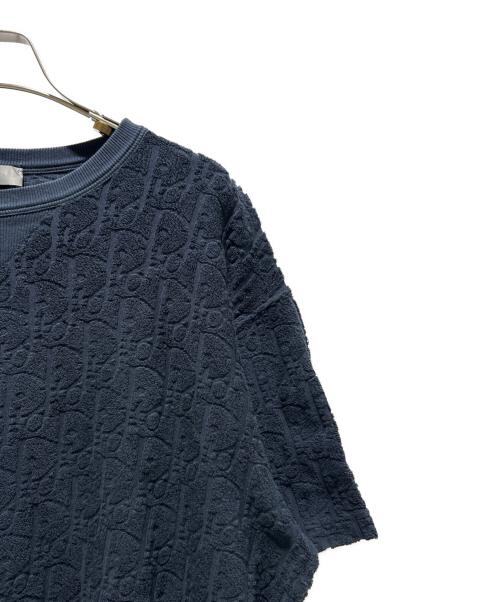Dior（ディオール）Dior (ディオール) Oblique Terry Cotton T-Shirt/オブリークテリーコットンTシャツ/113J692A0614 ネイビー サイズ:Mの古着・服飾アイテム