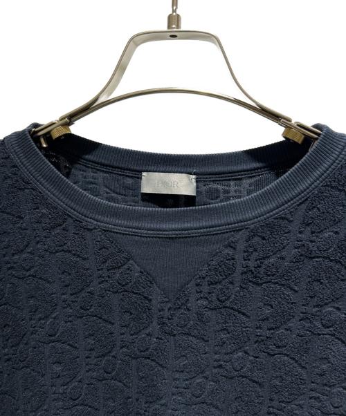 Dior（ディオール）Dior (ディオール) Oblique Terry Cotton T-Shirt/オブリークテリーコットンTシャツ/113J692A0614 ネイビー サイズ:Mの古着・服飾アイテム