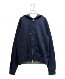 Christian Dior（クリスチャン ディオール）の古着「フード付き トラックジャケット/113M221AT225_C585」｜ネイビー×ホワイト