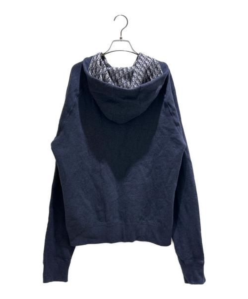 Christian Dior（クリスチャン ディオール）Christian Dior (クリスチャン ディオール) フード付き トラックジャケット/113M221AT225_C585 ネイビー×ホワイト サイズ:XLの古着・服飾アイテム