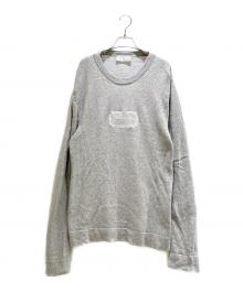 Dior（ディオール）の古着「Cashmere Logo Knit Sweater/カシミヤロゴニット/243M645AT474」｜ライトグレー