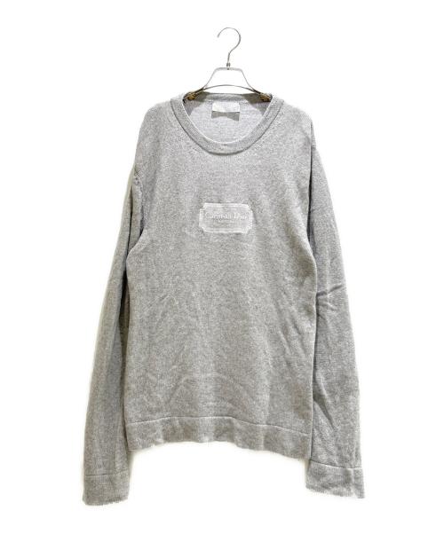 Dior（ディオール）Dior (ディオール) Cashmere Logo Knit Sweater/カシミヤロゴニット/243M645AT474 ライトグレー サイズ:XLの古着・服飾アイテム