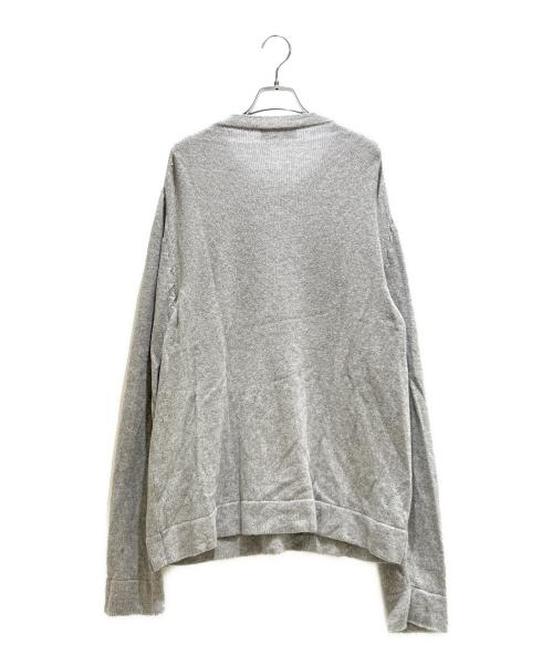 Dior（ディオール）Dior (ディオール) Cashmere Logo Knit Sweater/カシミヤロゴニット/243M645AT474 ライトグレー サイズ:XLの古着・服飾アイテム