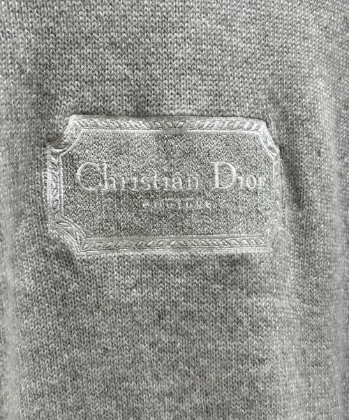 Dior（ディオール）Dior (ディオール) Cashmere Logo Knit Sweater/カシミヤロゴニット/243M645AT474 ライトグレー サイズ:XLの古着・服飾アイテム