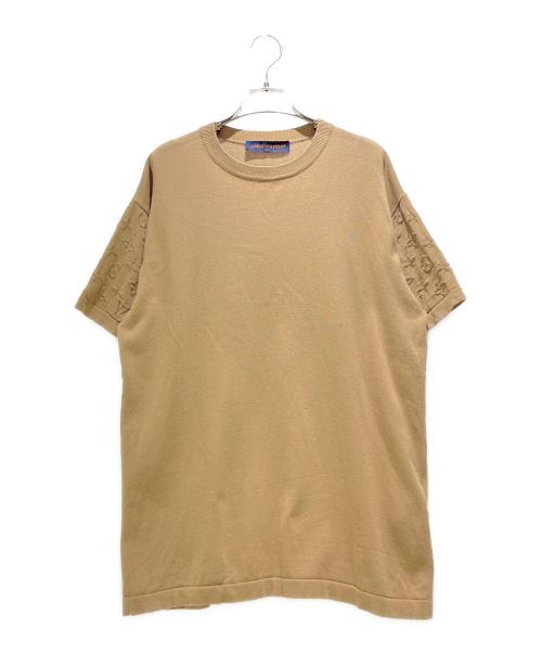 LOUIS VUITTON（ルイ ヴィトン）LOUIS VUITTON (ルイ ヴィトン) スリーブモノグラムニットTシャツ/RM242MQZ34HQN40W ベージュ サイズ:Sの古着・服飾アイテム