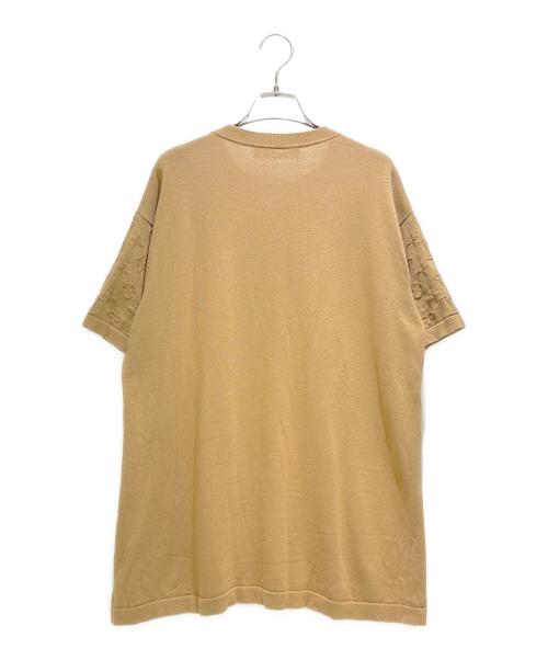 LOUIS VUITTON（ルイ ヴィトン）LOUIS VUITTON (ルイ ヴィトン) スリーブモノグラムニットTシャツ/RM242MQZ34HQN40W ベージュ サイズ:Sの古着・服飾アイテム