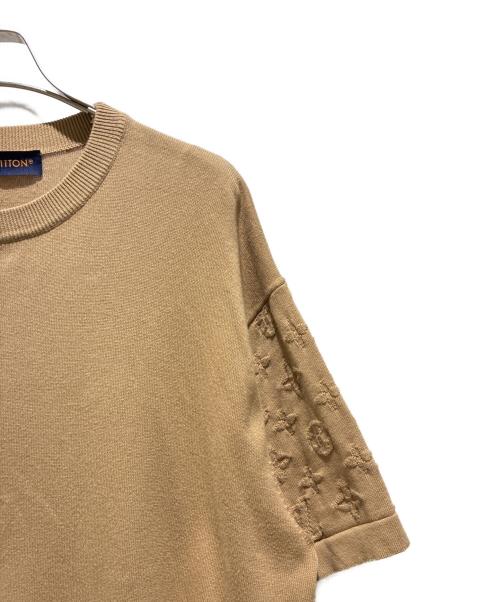 LOUIS VUITTON（ルイ ヴィトン）LOUIS VUITTON (ルイ ヴィトン) スリーブモノグラムニットTシャツ/RM242MQZ34HQN40W ベージュ サイズ:Sの古着・服飾アイテム