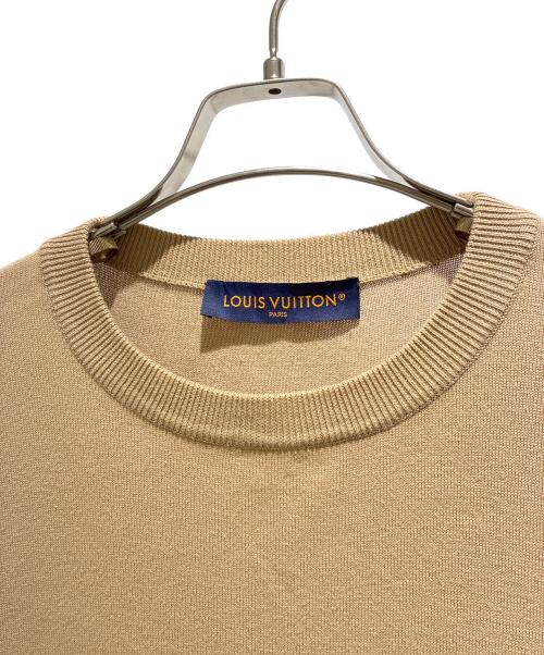 LOUIS VUITTON（ルイ ヴィトン）LOUIS VUITTON (ルイ ヴィトン) スリーブモノグラムニットTシャツ/RM242MQZ34HQN40W ベージュ サイズ:Sの古着・服飾アイテム