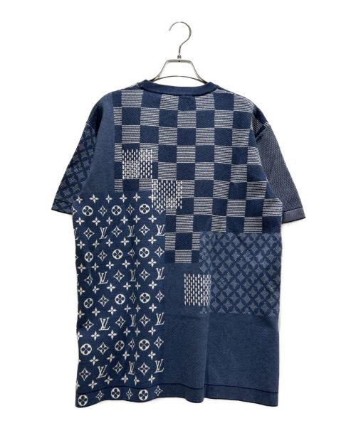 LOUIS VUITTON（ルイ ヴィトン）LOUIS VUITTON (ルイ ヴィトン) x NIGOコラボ Short-Sleeved Knitted Crewneck ブルー サイズ:L 未使用品の古着・服飾アイテム