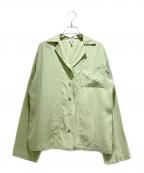 LOEWEロエベ）の古着「アナグラムロゴ オープンカラーシャツ/S359Y05X65」｜ライトグリーン