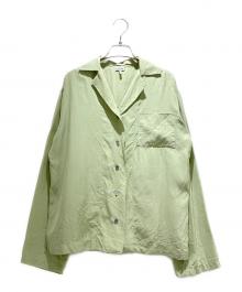 LOEWE（ロエベ）の古着「アナグラムロゴ オープンカラーシャツ/S359Y05X65」｜ライトグリーン