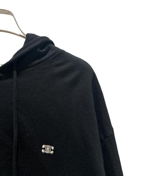 CELINE（セリーヌ）CELINE (セリーヌ) Triomphe Loose Fit Hoodie/トリオンフルーズフーディー/2Y36D4501.38AW ブラック サイズ:Lの古着・服飾アイテム