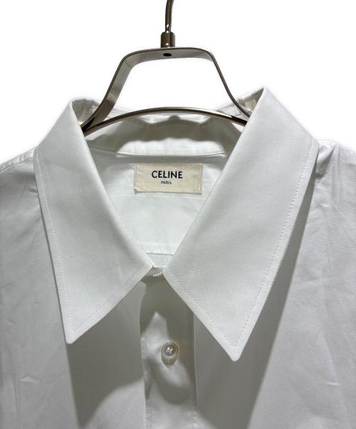 CELINE（セリーヌ）CELINE (セリーヌ) Triomphe Cotton Poplin Loose Shirt/トリンオフコットンポプリン ルーズシャツ/2C983091F.01BC ホワイト サイズ:42の古着・服飾アイテム