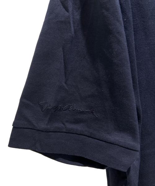 GIORGIO ARMANI（ジョルジョアルマーニ）GIORGIO ARMANI (ジョルジョアルマーニ) Layered Cut and Sew Top/レイヤードカットソー/3DSM52 SJFBZ ネイビー サイズ:50の古着・服飾アイテム