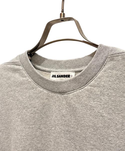 JIL SANDER+（ジルサンダープラス）JIL SANDER+ (ジルサンダープラス) ロゴパッチオーバーサイズスウェット ライトグレー サイズ:Mの古着・服飾アイテム