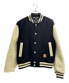 LOUIS VUITTON（ルイ ヴィトン）の古着「Leather Signature Varsity Jacket/レザーシグネチャーバーシティジャケット/RM252M GIQ HTL64E」｜ブラック