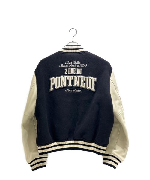 LOUIS VUITTON（ルイ ヴィトン）LOUIS VUITTON (ルイ ヴィトン) Leather Signature Varsity Jacket/レザーシグネチャーバーシティジャケット/RM252M GIQ HTL64E ブラック サイズ:52の古着・服飾アイテム