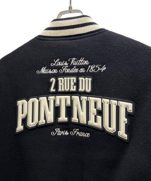 LOUIS VUITTON（ルイ ヴィトン）LOUIS VUITTON (ルイ ヴィトン) Leather Signature Varsity Jacket/レザーシグネチャーバーシティジャケット/RM252M GIQ HTL64E ブラック サイズ:52の古着・服飾アイテム