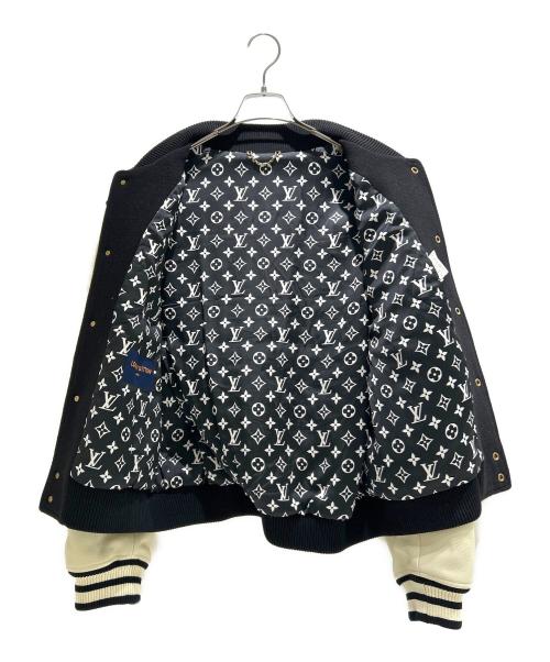 LOUIS VUITTON（ルイ ヴィトン）LOUIS VUITTON (ルイ ヴィトン) Leather Signature Varsity Jacket/レザーシグネチャーバーシティジャケット/RM252M GIQ HTL64E ブラック サイズ:52の古着・服飾アイテム