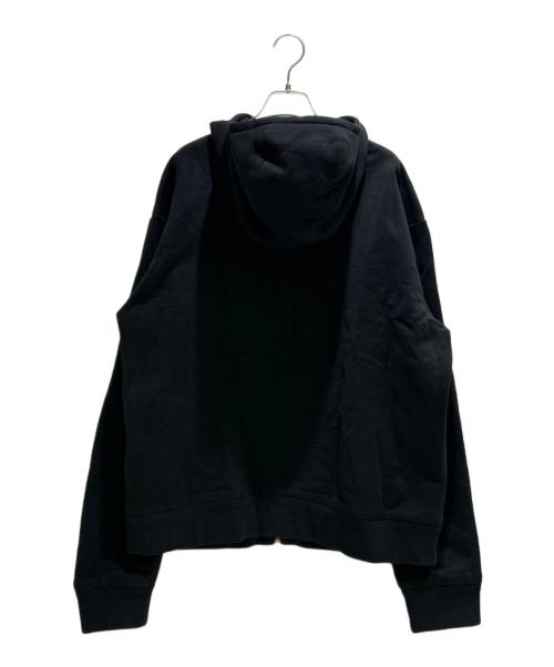 LOUIS VUITTON（ルイ ヴィトン）LOUIS VUITTON (ルイ ヴィトン) Face Leather Patch Hoodie/フェイスレザーパッチ フーディー ブラック サイズ:Lの古着・服飾アイテム