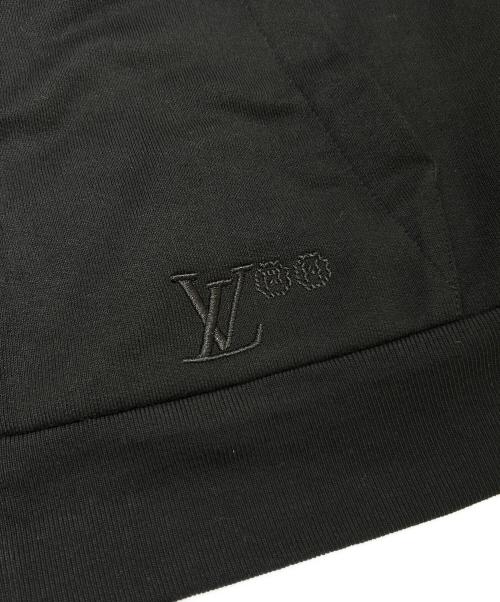 LOUIS VUITTON（ルイ ヴィトン）LOUIS VUITTON (ルイ ヴィトン) Face Leather Patch Hoodie/フェイスレザーパッチ フーディー ブラック サイズ:Lの古着・服飾アイテム