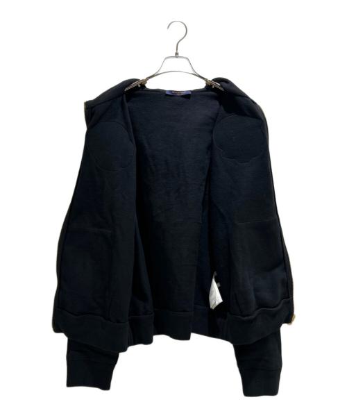 LOUIS VUITTON（ルイ ヴィトン）LOUIS VUITTON (ルイ ヴィトン) Face Leather Patch Hoodie/フェイスレザーパッチ フーディー ブラック サイズ:Lの古着・服飾アイテム