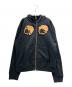LOUIS VUITTON（ルイ ヴィトン）の古着「Face Leather Patch Hoodie/フェイスレザーパッチ フーディー」｜ブラック
