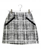 LOUIS VUITTONルイ ヴィトン）の古着「Tweed Skirt/ツイードスカート/RW251WB UIQ FSJU11」｜ホワイト×ブラック