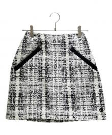 LOUIS VUITTON（ルイ ヴィトン）の古着「Tweed Skirt/ツイードスカート/RW251WB UIQ FSJU11」｜ホワイト×ブラック