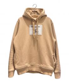 BURBERRY LONDON（バーバリーロンドン）の古着「ロゴスウェット フーディー」｜ベージュ