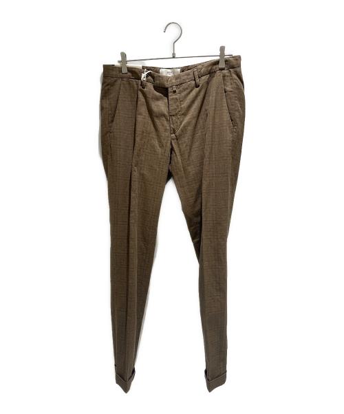 BRIGLIA 1949（ブリリア 1949）BRIGLIA 1949 (ブリリア 1949) リネンテーパードパンツ/スリム ブラウン サイズ:50 未使用品の古着・服飾アイテム