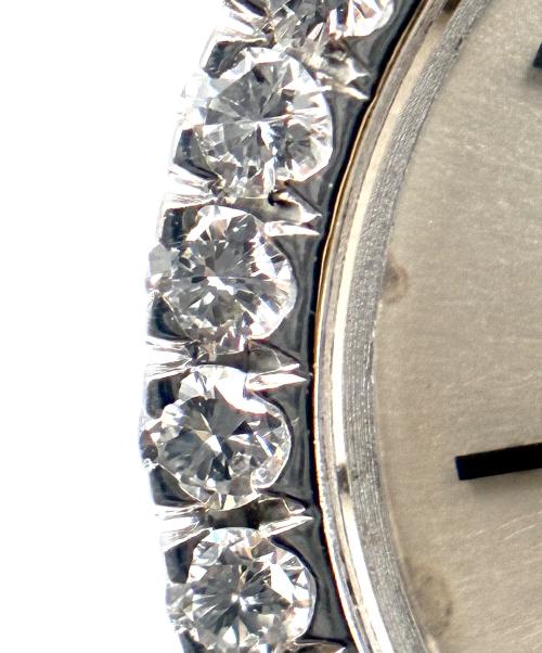 PATEK PHILIPPE（パテックフィリップ）PATEK PHILIPPE Oval Case Diamond Bezel Silver Sigma Dial オーバルケース ダイヤモンドベゼル シルバーシグマダイヤル Ref:3350/1 シルバー文字盤の古着・服飾アイテム