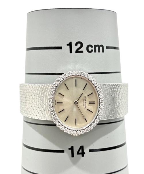 PATEK PHILIPPE（パテックフィリップ）PATEK PHILIPPE Oval Case Diamond Bezel Silver Sigma Dial オーバルケース ダイヤモンドベゼル シルバーシグマダイヤル Ref:3350/1 シルバー文字盤の古着・服飾アイテム