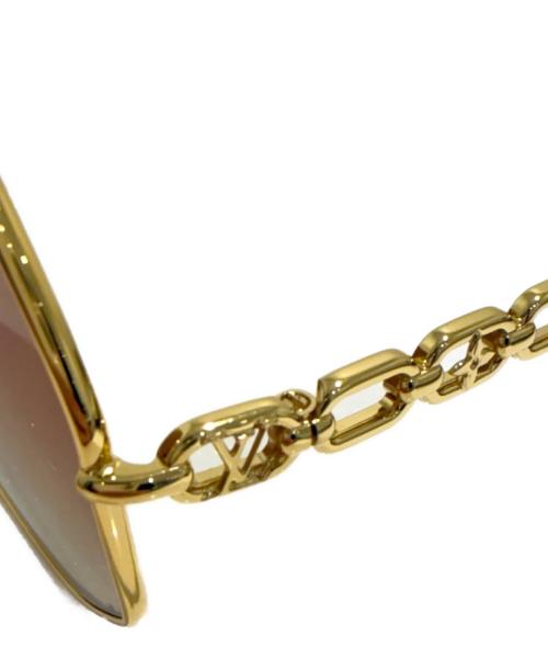 LOUIS VUITTON（ルイ ヴィトン）LOUIS VUITTON (ルイ ヴィトン) マイLV チェーン ラウンド サングラス ブラウン×ゴールド サイズ:60□17 145の古着・服飾アイテム