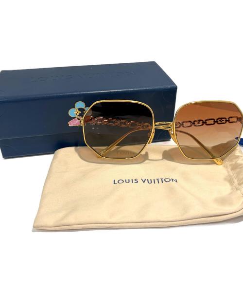 LOUIS VUITTON（ルイ ヴィトン）LOUIS VUITTON (ルイ ヴィトン) マイLV チェーン ラウンド サングラス ブラウン×ゴールド サイズ:60□17 145の古着・服飾アイテム