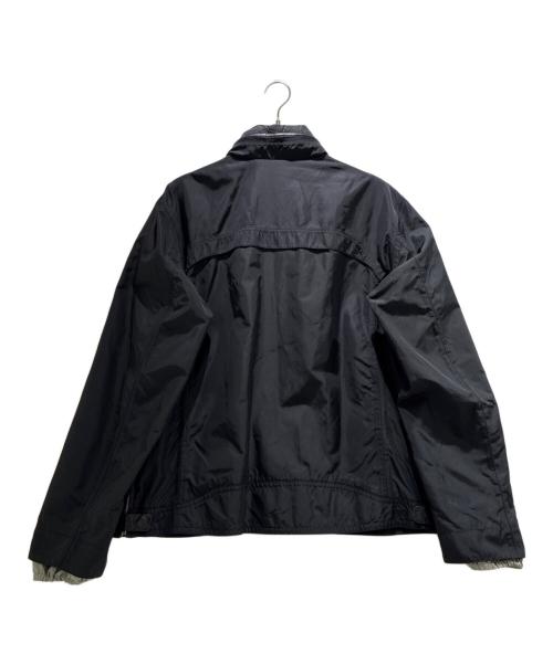 zegna sport（ゼニアスポーツ）zegna sport (ゼニアスポーツ) レザー切替ナイロンジャケット ブラック サイズ:Lの古着・服飾アイテム