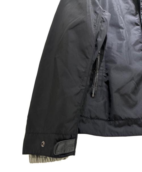 zegna sport（ゼニアスポーツ）zegna sport (ゼニアスポーツ) レザー切替ナイロンジャケット ブラック サイズ:Lの古着・服飾アイテム