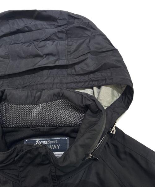 zegna sport（ゼニアスポーツ）zegna sport (ゼニアスポーツ) レザー切替ナイロンジャケット ブラック サイズ:Lの古着・服飾アイテム
