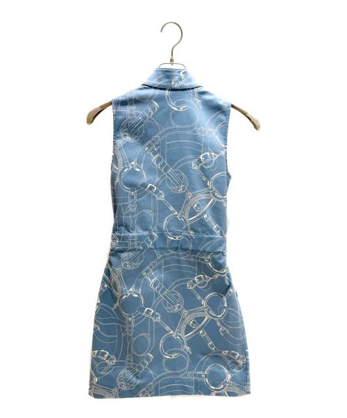 HERMES（エルメス）HERMES (エルメス) EPERON DOR FINESSE スカイブルー×ホワイト サイズ:34の古着・服飾アイテム