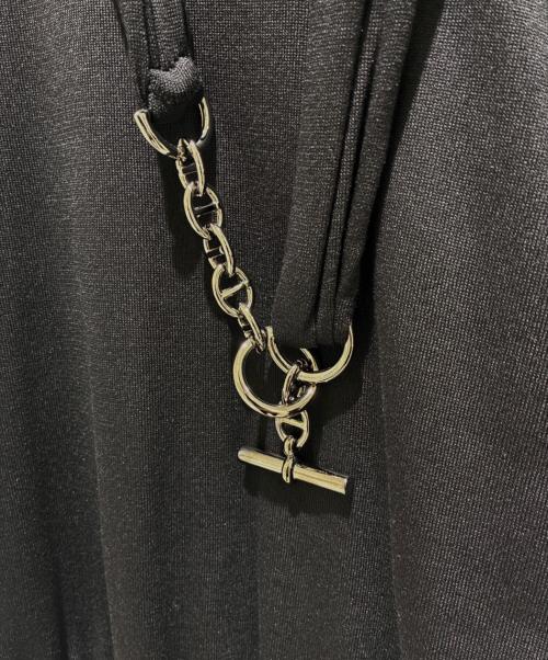 HERMES（エルメス）HERMES (エルメス) シェーヌダンクルデザイン ボウタイニット ブラック サイズ:36の古着・服飾アイテム