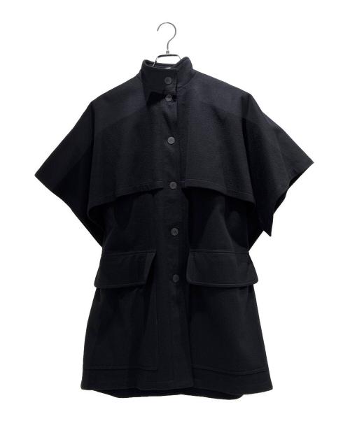 HERMES（エルメス）HERMES (エルメス) カシミヤデザインポンチョ ブラック サイズ:34の古着・服飾アイテム