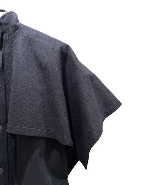HERMES（エルメス）HERMES (エルメス) カシミヤデザインポンチョ ブラック サイズ:34の古着・服飾アイテム