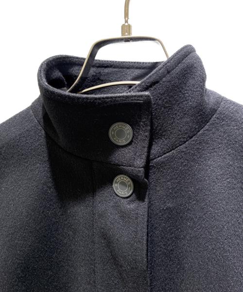 HERMES（エルメス）HERMES (エルメス) カシミヤデザインポンチョ ブラック サイズ:34の古着・服飾アイテム