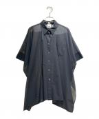 HERMESエルメス）の古着「Overslit Sheer Shirt/オーバースリット シアーシャツ」｜ブラック