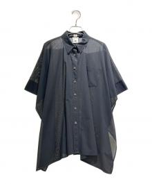 HERMES（エルメス）の古着「Overslit Sheer Shirt/オーバースリット シアーシャツ」｜ブラック