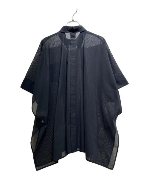 HERMES（エルメス）HERMES (エルメス) Overslit Sheer Shirt/オーバースリット シアーシャツ ブラック サイズ:40の古着・服飾アイテム