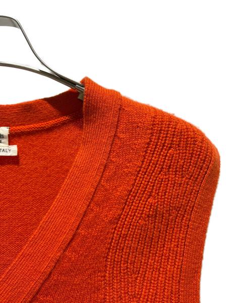 HERMES（エルメス）HERMES (エルメス) Cashmere Cropped Vest/カシミヤクロップドベスト オレンジ サイズ:34の古着・服飾アイテム